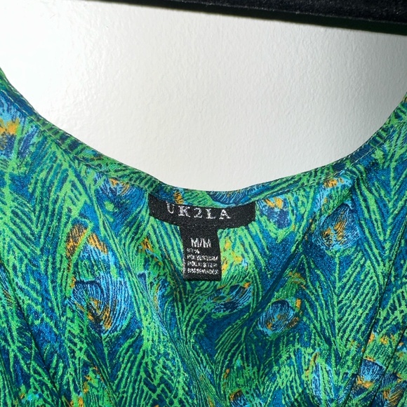 UK2LA Peacock Dress - Green - Picture 5 of 9